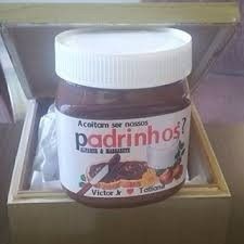 Caixa convite com nutella