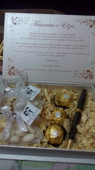 Caixas dos pais e  padrinhos prontas vem ver - 8