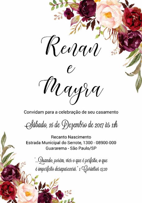  Meu convite de casamento - 1