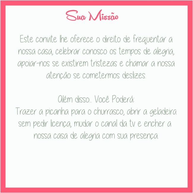 Convite Padrinhos DIY