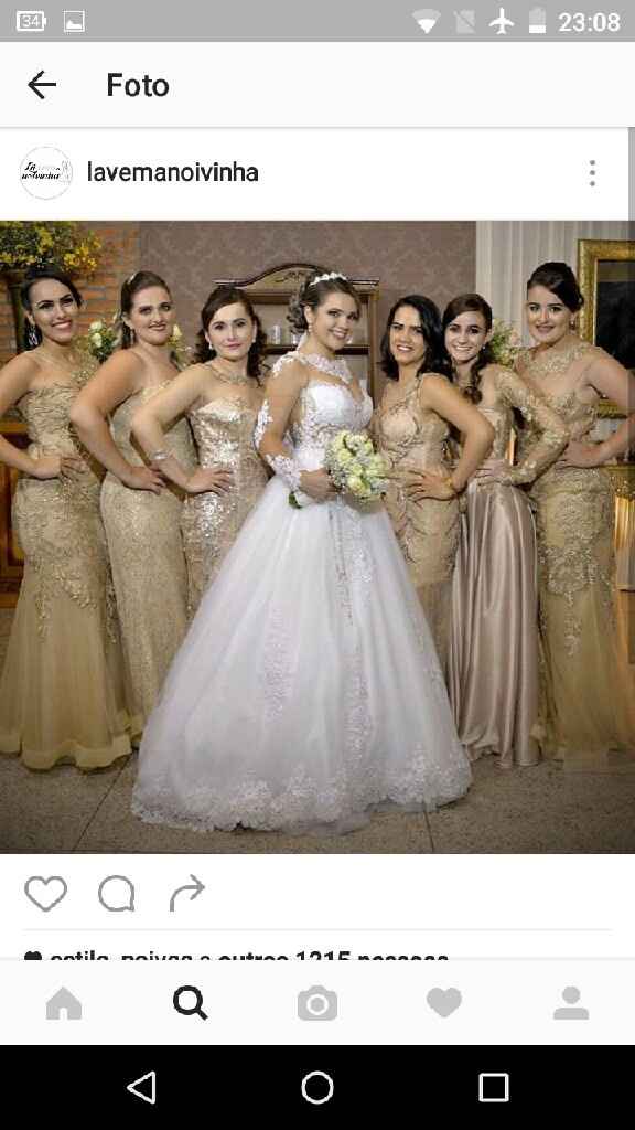 Madrinhas de dourado ou rosa ? - 1