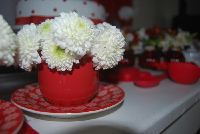 Xícara com flores