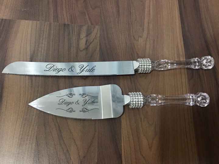  Espátula e faca personalizaras - Noivos - 1