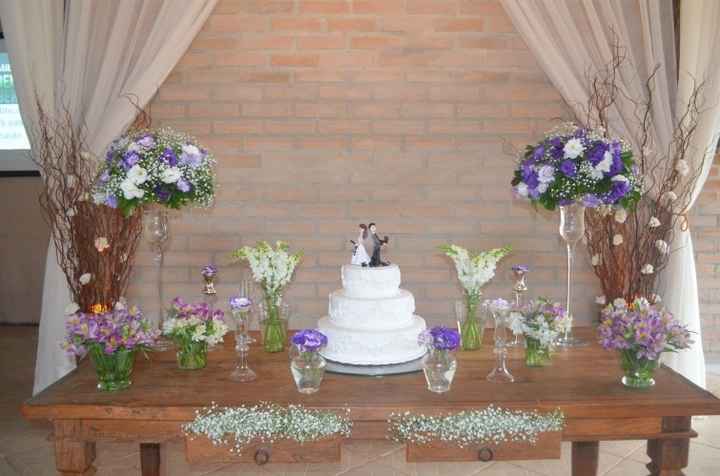 Casamento lilás e azul