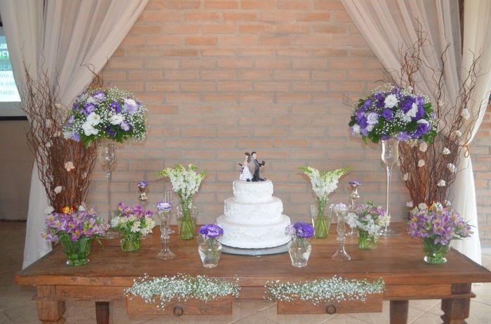 Casamento lilás e azul