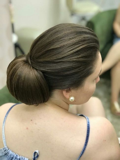 Fiz meu teste do penteado/noiva clássica - 2
