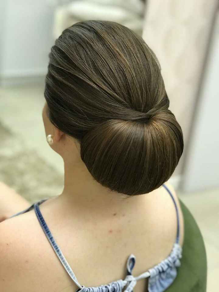 Fiz meu teste do penteado/noiva clássica - 1