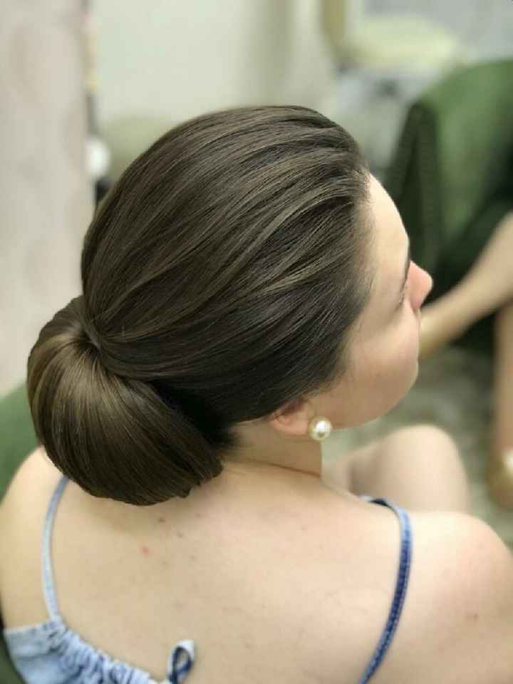 Fiz meu teste do penteado/noiva clássica - 3