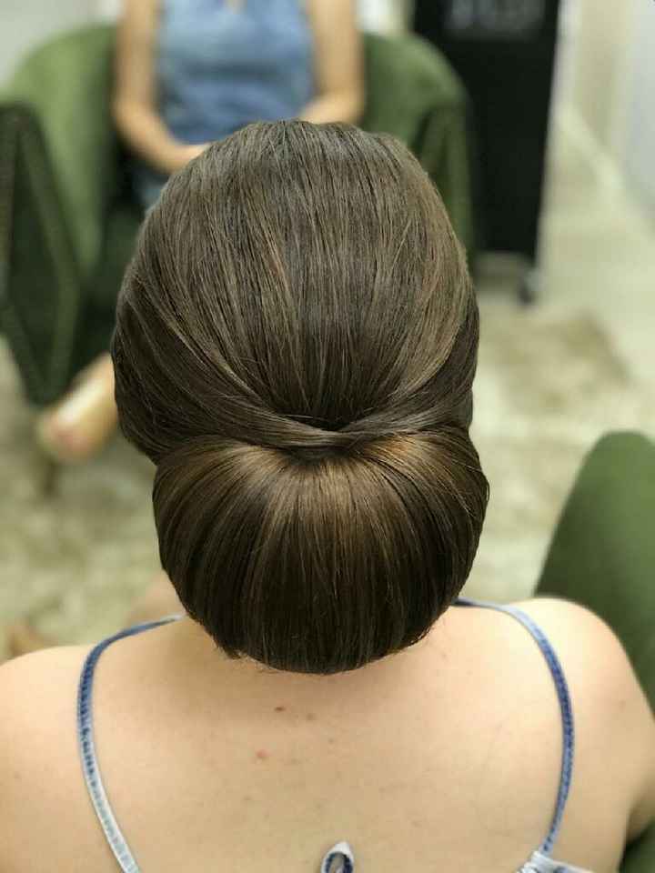Fiz meu teste do penteado/noiva clássica - 4