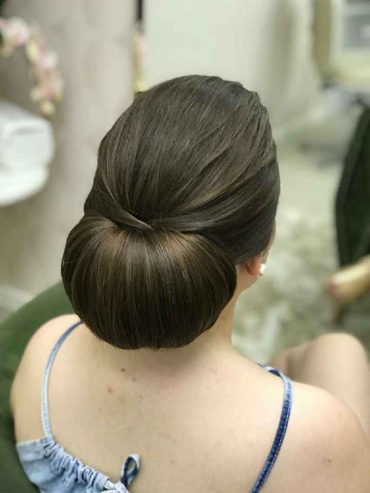 Fiz meu teste do penteado/noiva clássica - 5