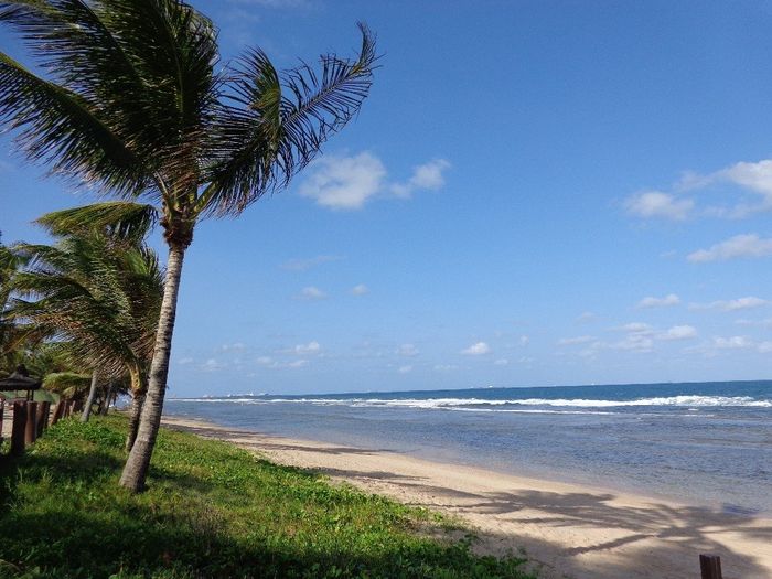 Praia em frente ao Resort