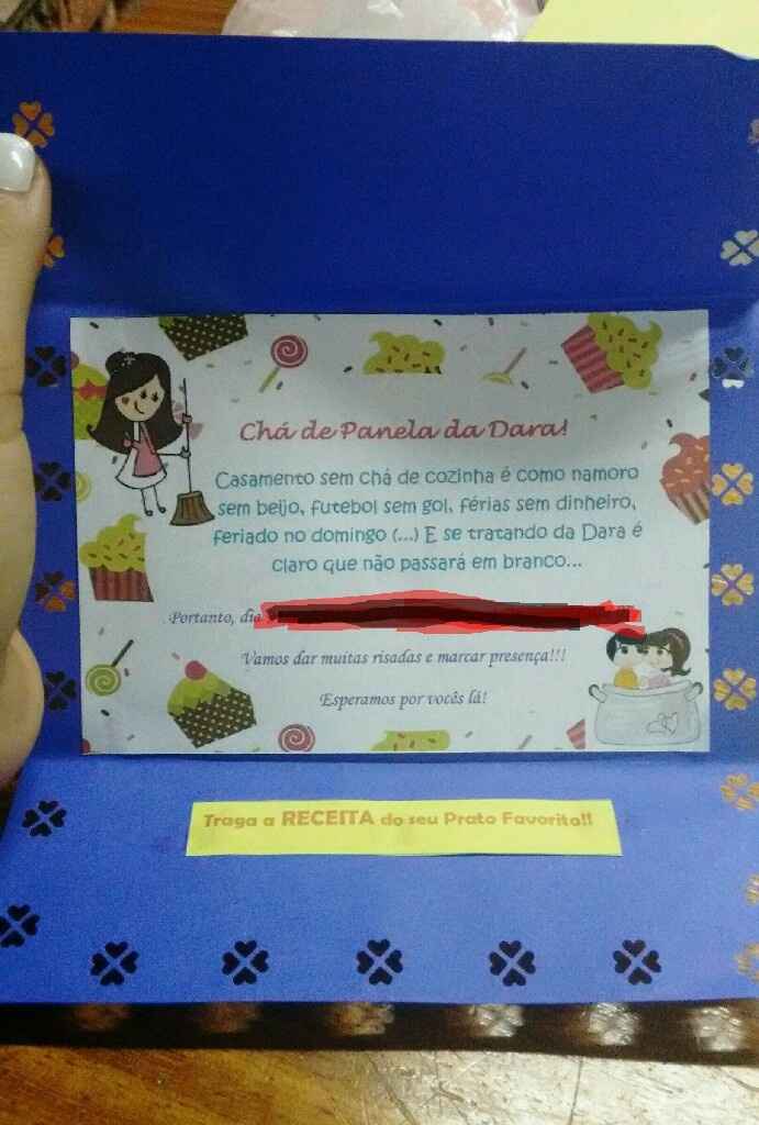 Meu convite chá de panela e meu bolo falso diy - 2
