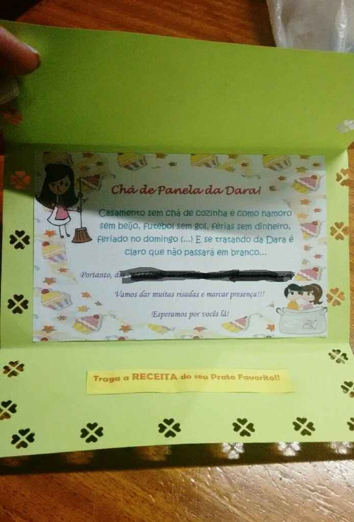 Meu convite chá de panela e meu bolo falso diy - 4