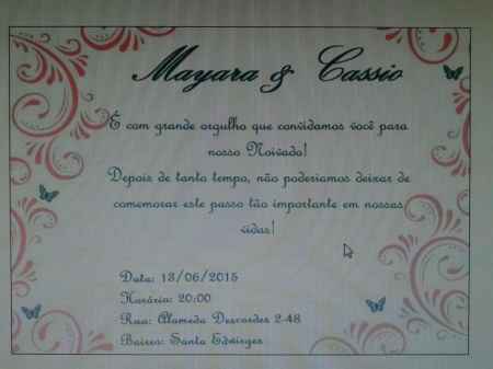 Venham ver, convite noivado - 1