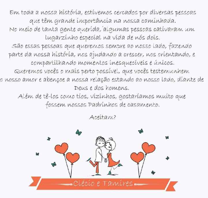 Como convidar os padrinhos de forma criativa e avisa-las da cor que gostaria ? - 8