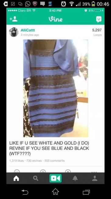 Branco e dourado ou preto e azul? - para desconrtrair - 1