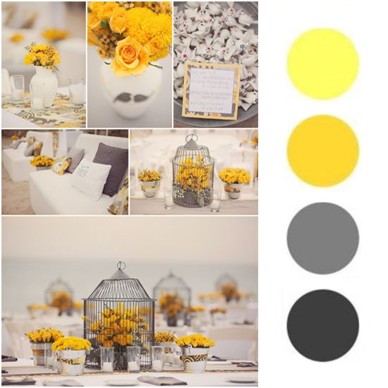 Amarelo com tons de cinza