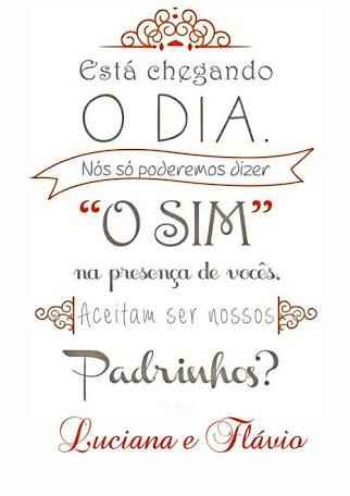 Convite padrinhos editável - 1