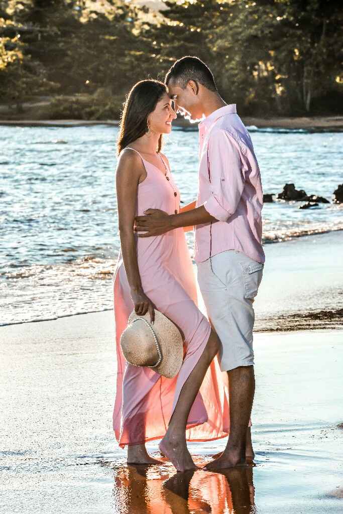 Pré-weddings na comu - Foto na praia - 1