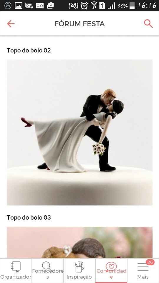 Topo e bolo do casamento - 1