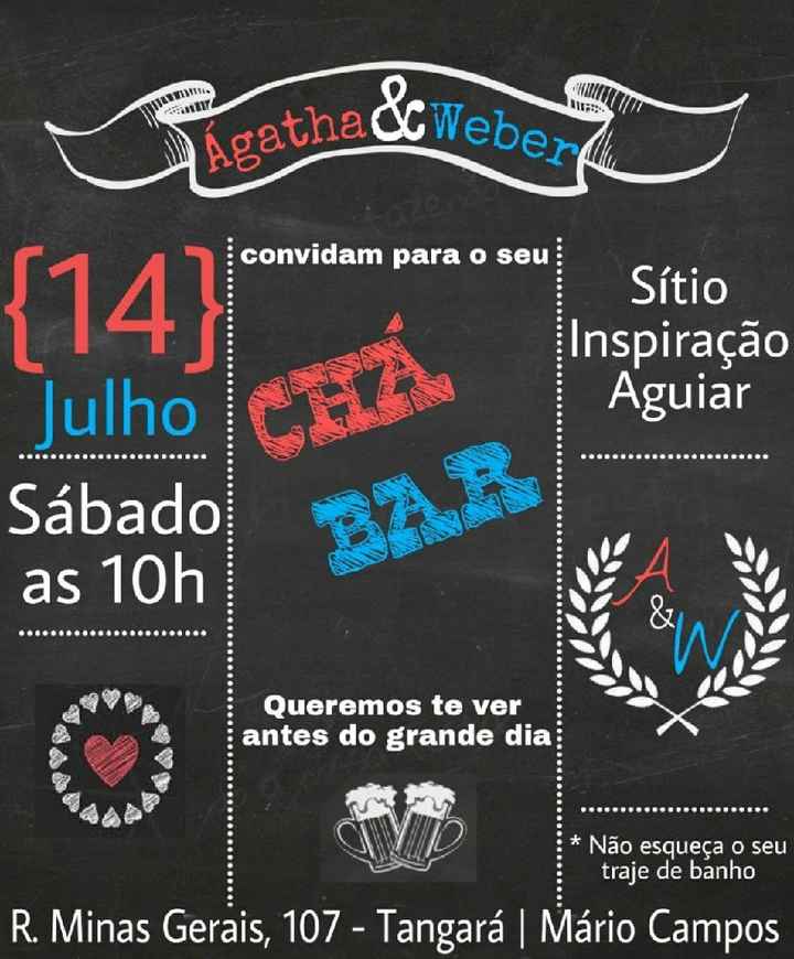 Convite Chá-bar - 1