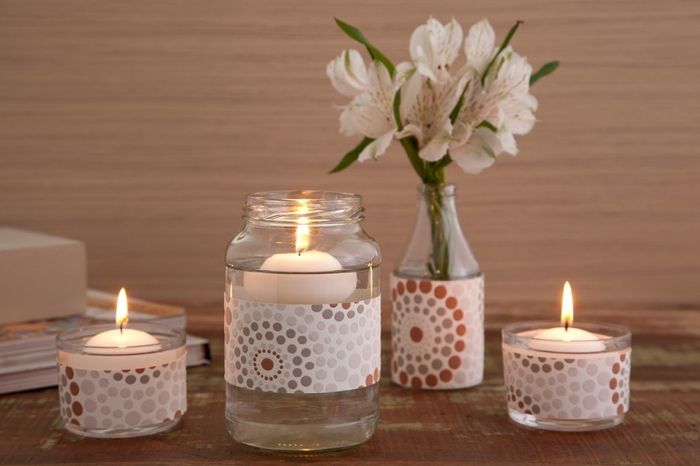potinhos com velas