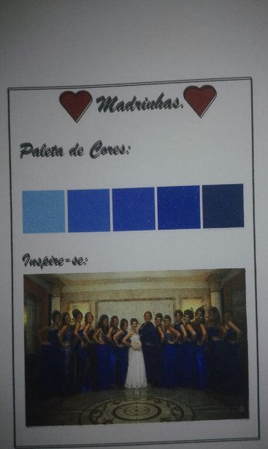Qual a cor do vestido das suas madrinhas? - 1