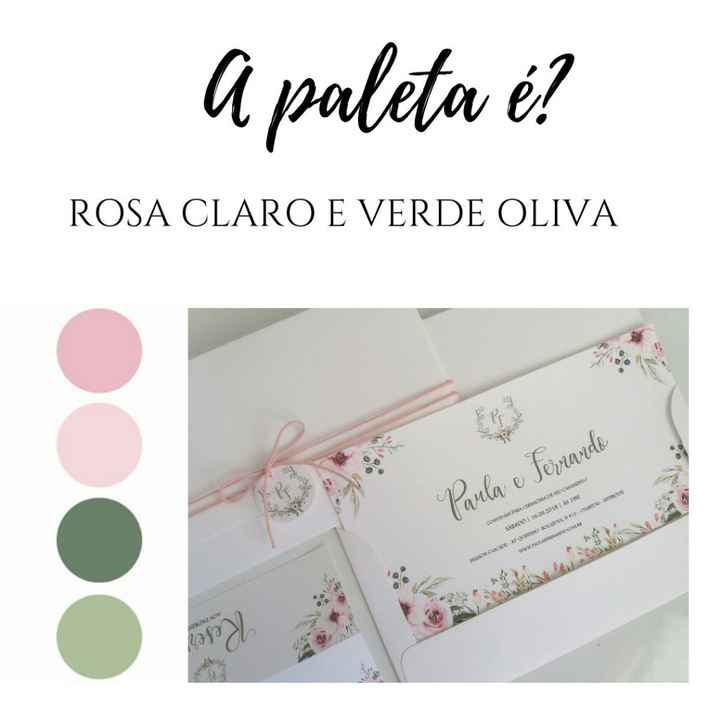 Paleta de cores do noivado