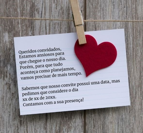 Mudei a data e os convites estão impressos. O que fazer? 4