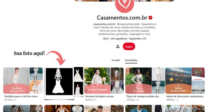 Seu vestido de noiva no nosso Pinterest! 1