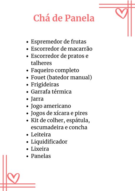 Lista de presentes 2