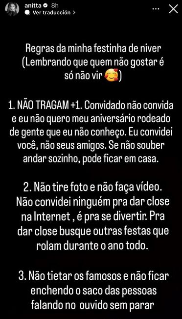 As regras do aniversário da Anitta servem pro seu casamento? 2