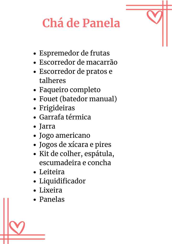 Lista de presentes - 2