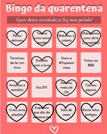 Bingo da quarentena: quem se atreve? #NoivasEmCasa 8