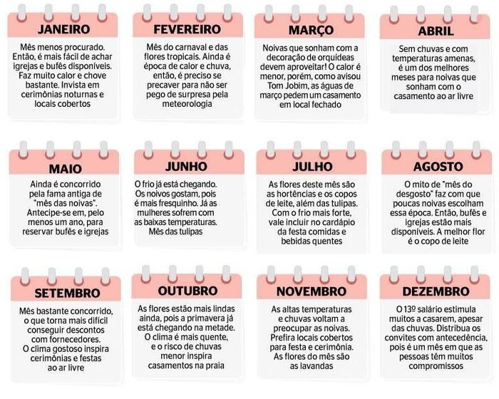 Qual mês é melhor para se casar? 1