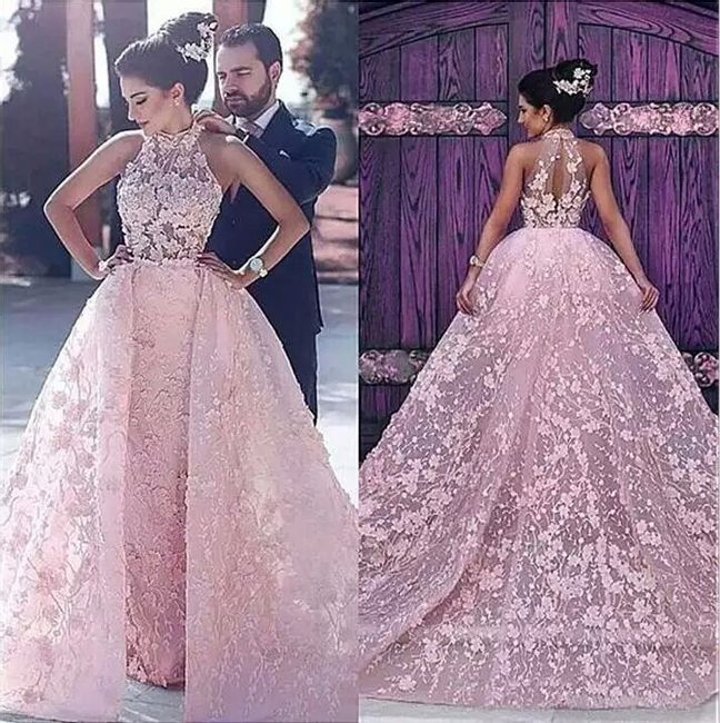 Vestidos de noiva rosa - você usaria? 7