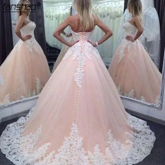 Vestidos de noiva rosa - você usaria? 11