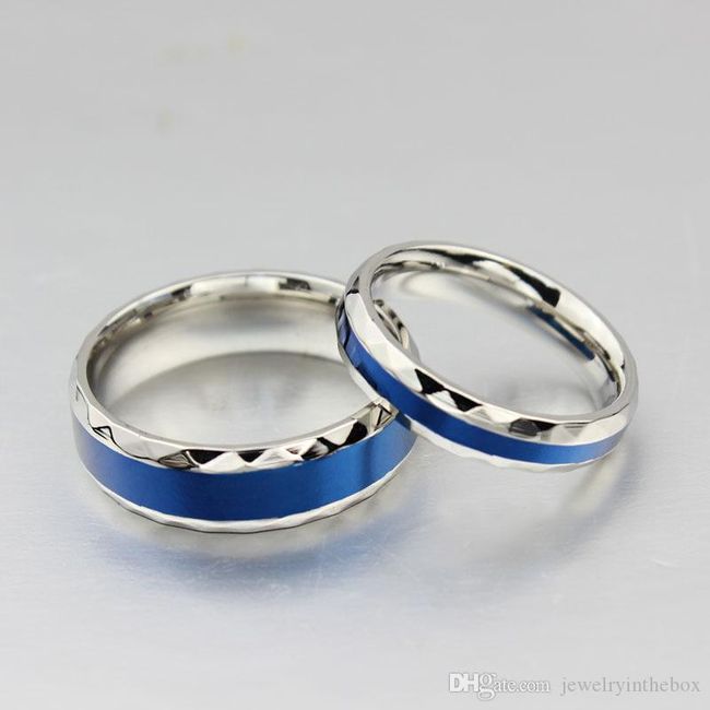 Alianças e aneis de noivado na cor azul #novembroazul - 4