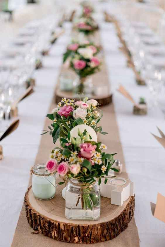 Centro de mesa e toalhas para casamento rústico 12