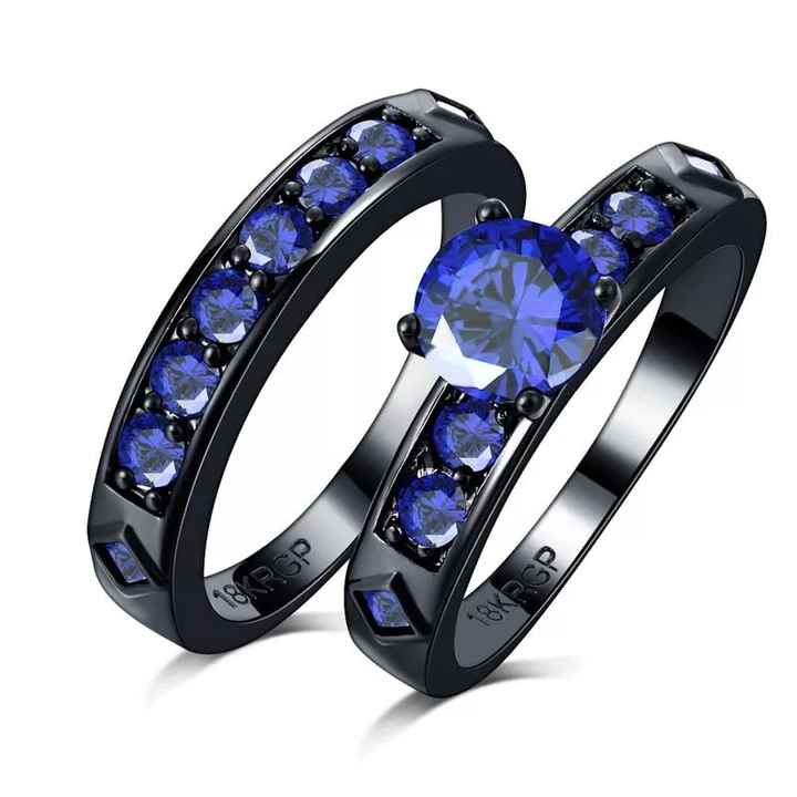 Alianças e aneis de noivado na cor azul #novembroazul - 2