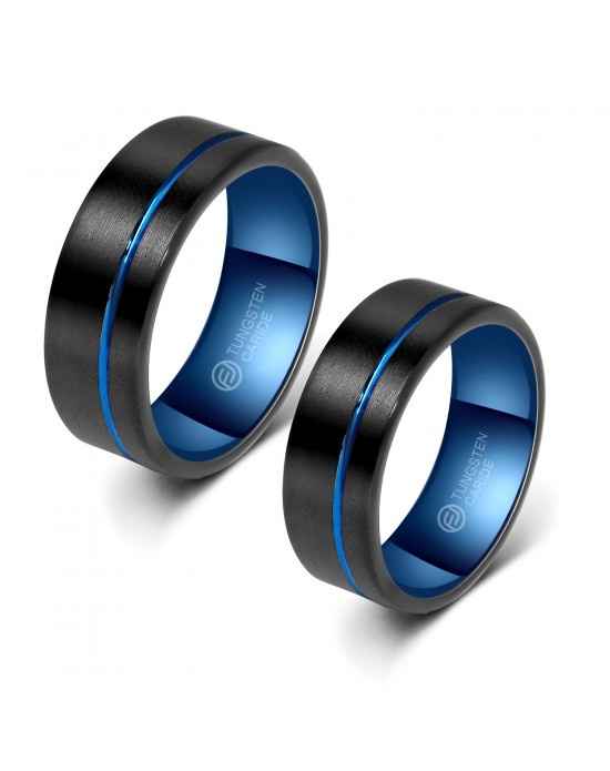 Alianças e aneis de noivado na cor azul #novembroazul - 3