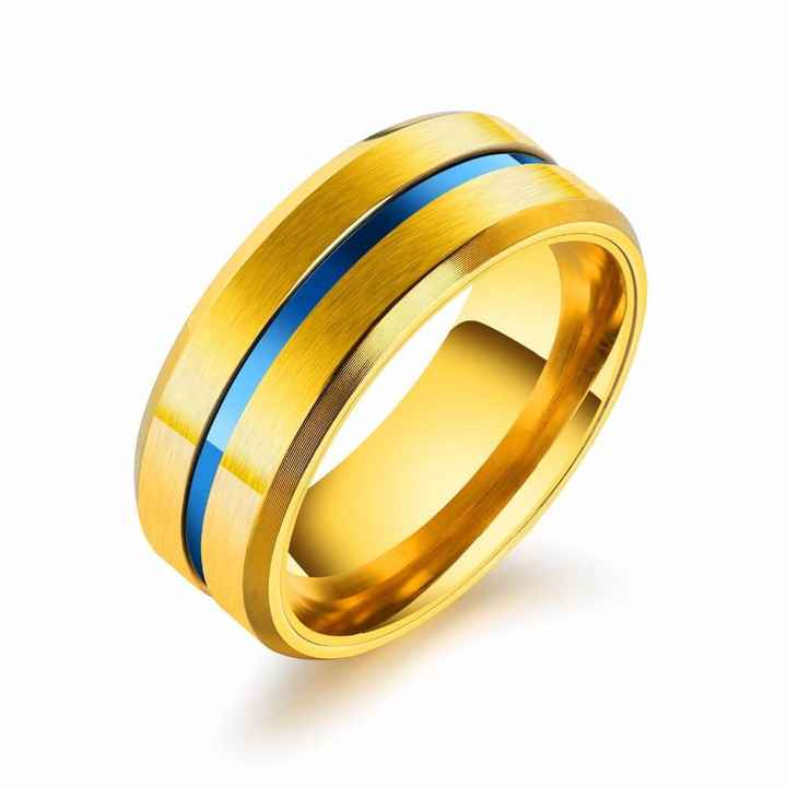 Alianças e aneis de noivado na cor azul #novembroazul - 6