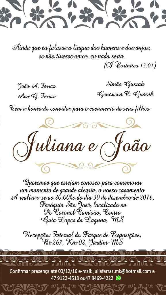 Convite casamento - 1