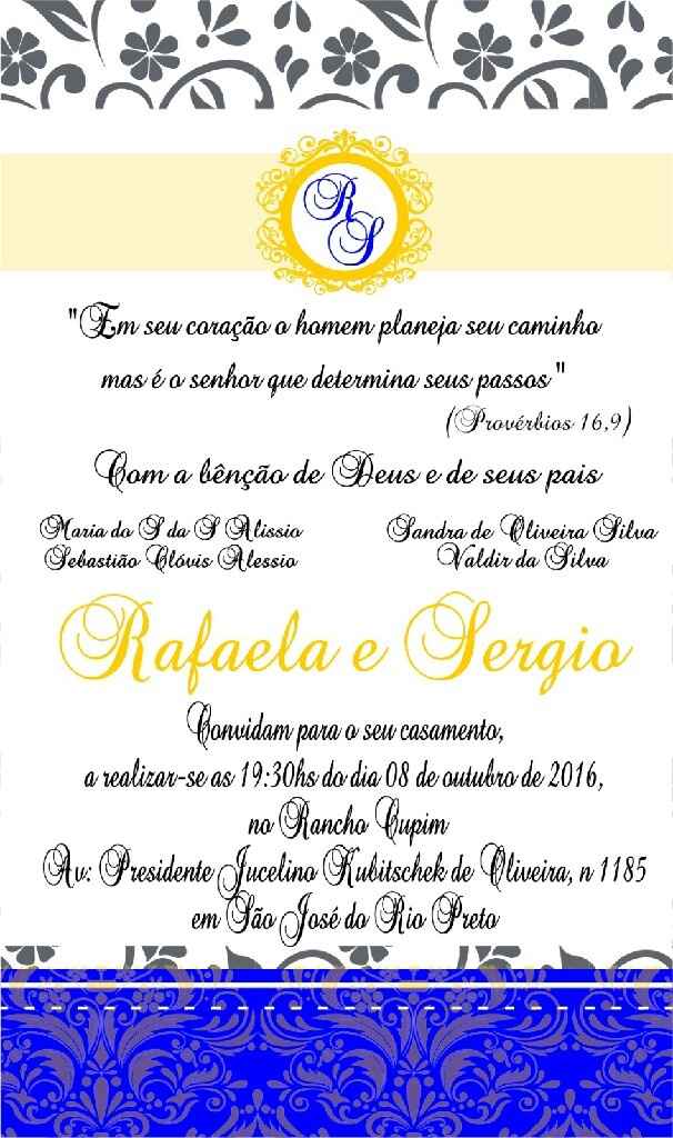 Convite casamento - 2