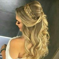  Inspiração penteado para quem nn quer o cabelo totalmente solto - 1