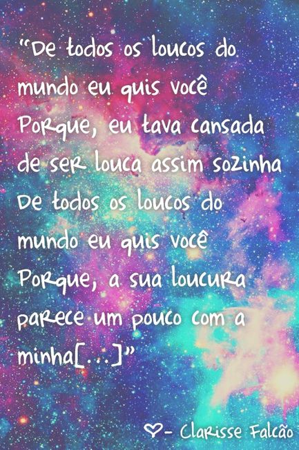 Fomos feitos...