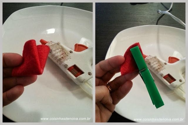 Bolas de natal de feltro...