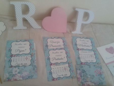 Letras em MDF e convites personalizados