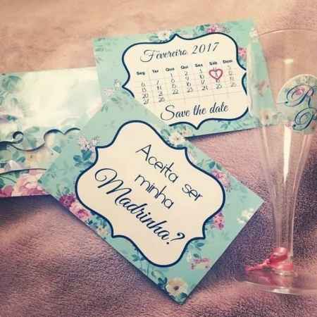 Convite para madrinha.