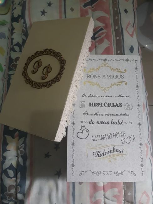 Caixa convite padrinhos